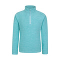 Turquoise - Front - Mountain Warehouse Childrens-Kids Snowdonia Half Zip Fleece Top