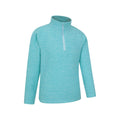 Turquoise - Lifestyle - Mountain Warehouse Childrens-Kids Snowdonia Half Zip Fleece Top