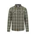 Khaki Green - Front - Mountain Warehouse Mens Clyde Checked Shirt