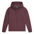 Burgundy - Front - Animal Mens Woody Organic Zipped Hoodie