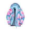 Pink-Blue-Purple - Side - Mountain Warehouse Childrens-Kids Aries Printed 3 in 1 Jacket