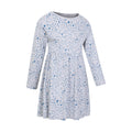 Grey - Lifestyle - Mountain Warehouse Girls Mountain Essentials Lora Printed Long-Sleeved Dress