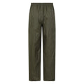 Dark Khaki - Back - Mountain Warehouse Mens Pakka Waterproof Over Trousers