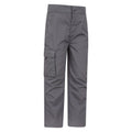 Dark Grey - Side - Mountain Warehouse Childrens-Kids Active Hiking Trousers