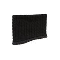 Black - Side - Mountain Warehouse Womens-Ladies Faux Fur Lined Neck Warmer