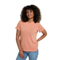 Light Pink - Side - Animal Womens-Ladies Ava Organic Knitted T-Shirt