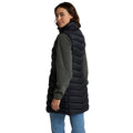 Jet Black - Back - Animal Womens-Ladies Padded Longline Gilet