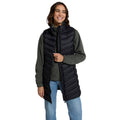 Jet Black - Side - Animal Womens-Ladies Padded Longline Gilet