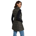 Dark Khaki - Back - Animal Womens-Ladies Padded Longline Gilet