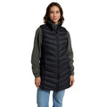 Jet Black - Front - Animal Womens-Ladies Padded Longline Gilet