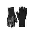 Black - Side - Mountain Warehouse Mens Gripped Waterproof Knitted Winter Gloves