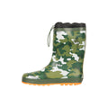 Khaki Green - Pack Shot - Mountain Warehouse Childrens-Kids Camo Winter Wellington Boots