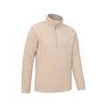 Beige - Side - Mountain Warehouse Mens Ted Borg Half Zip Fleece Top