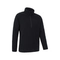 Black - Side - Mountain Warehouse Mens Ted Borg Half Zip Fleece Top