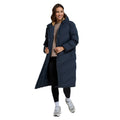 Navy - Side - Animal Womens-Ladies Cocoon Borg Lined Padded Jacket