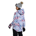 Light Pink - Back - Animal Womens-Ladies Tignes Printed Ski Jacket