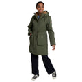 Khaki Green - Side - Animal Womens-Ladies Agnes Borg Lined Parka