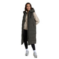 Dark Khaki - Side - Animal Womens-Ladies Comfort Zone Longline Gilet