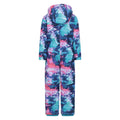 Light Purple - Back - Mountain Warehouse Childrens-Kids Cloud Print Waterproof All In One Snowsuit