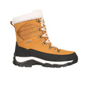 Brown - Front - Mountain Warehouse Womens-Ladies Innsbruck Leather Waterproof Snow Boots