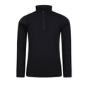 Black - Front - Mountain Warehouse Childrens-Kids Talus Zip Neck Base Layer Top