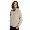 Beige - Side - Animal Womens-Ladies Stockholm Half Zip Fleece Top