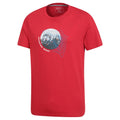 Red - Back - Mountain Warehouse Mens Adventure Begins Organic Cotton T-Shirt