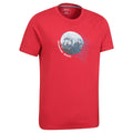 Red - Side - Mountain Warehouse Mens Adventure Begins Organic Cotton T-Shirt