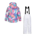 Pink - Back - Mountain Warehouse Childrens-Kids Printed Ski Jacket & Trousers