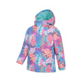 Pink - Close up - Mountain Warehouse Childrens-Kids Printed Ski Jacket & Trousers