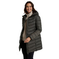 Dark Khaki - Side - Animal Womens-Ladies Frankie Longline Padded Jacket