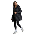 Jet Black - Side - Animal Womens-Ladies Frankie Longline Padded Jacket