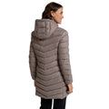 Taupe - Back - Animal Womens-Ladies Frankie Longline Padded Jacket