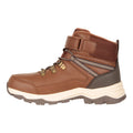 Brown - Side - Mountain Warehouse Childrens-Kids Sycamore Adaptive Waterproof Walking Boots