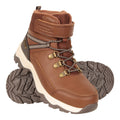 Brown - Front - Mountain Warehouse Childrens-Kids Sycamore Adaptive Waterproof Walking Boots