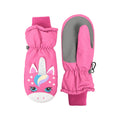 Pink - Pack Shot - Mountain Warehouse Childrens-Kids Critter Unicorn Ski Gloves