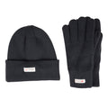 Navy - Front - Mountain Warehouse Mens Thinsulate Fleece Beanie & Gloves Set