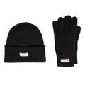 Black - Front - Mountain Warehouse Mens Thinsulate Fleece Beanie & Gloves Set