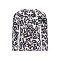 Lilac - Back - Mountain Warehouse Childrens-Kids Leopard Print Polar Fleece Base Layer Set