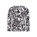 Lilac - Side - Mountain Warehouse Childrens-Kids Leopard Print Polar Fleece Base Layer Set