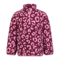 Pink - Front - Mountain Warehouse Childrens-Kids Ember Leopard Print Borg Fleece Top