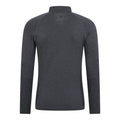 Charcoal - Back - Mountain Warehouse Mens Ventina Seamless Zip Neck Base Layer Top