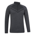 Charcoal - Side - Mountain Warehouse Mens Ventina Seamless Zip Neck Base Layer Top