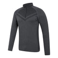 Charcoal - Lifestyle - Mountain Warehouse Mens Ventina Seamless Zip Neck Base Layer Top