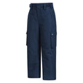 Navy - Side - Mountain Warehouse Childrens-Kids Titan Cargo Ski Trousers