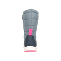 Grey - Back - Mountain Warehouse Childrens-Kids Frosty Adaptive Fleece Lined Ski Boots - Snow Boots