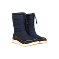 Navy - Front - Mountain Warehouse Childrens-Kids Frosty Adaptive Fleece Lined Ski Boots - Snow Boots