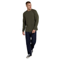 Khaki Green - Side - Animal Mens Jude Waffle Long-Sleeved T-Shirt