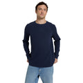 Navy - Front - Animal Mens Jude Waffle Long-Sleeved T-Shirt