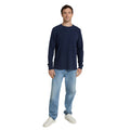 Navy - Side - Animal Mens Jude Waffle Long-Sleeved T-Shirt